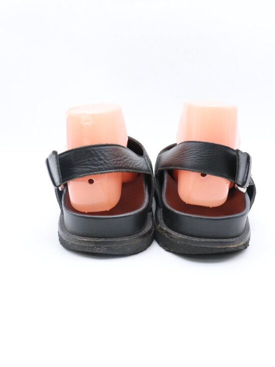 Vinny’s Strapped Mule Men\'s Size EU 43 Black Leather Buckle Sandals Crepe Sole main image 10